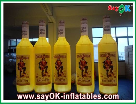 H2m Inflatable Lighting Decoration , 190T Nylon Cloth Inflatable Wine Bottle