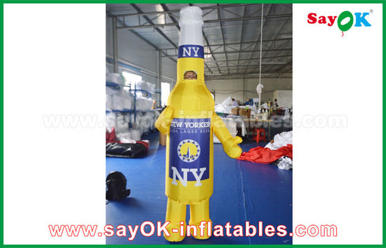 Blow Up Cartoon Characters Custom Yellow / Blue Portable Inflatable Cartoon Characters For Commercial Advertising