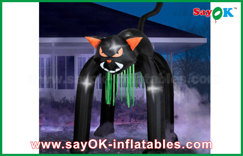 Event Inflatable Holiday Decorations Halloween Cat WIth Oxford Material