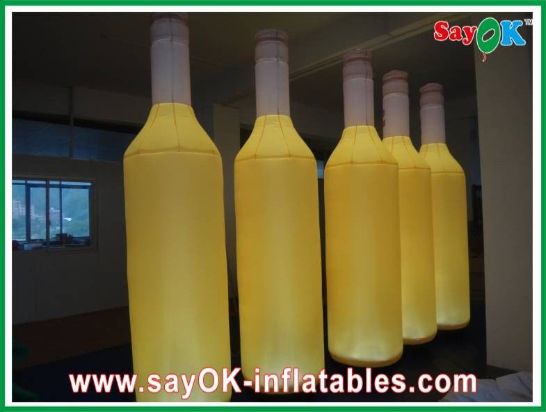H2m Inflatable Lighting Decoration , 190T Nylon Cloth Inflatable Wine Bottle