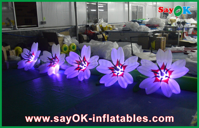 Nylon Inflatable Lighting Decoration Flower Chain For Wedding And Event