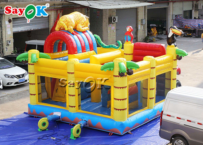 Animals Combo Kids 5.5x5x4.4m Inflatable Bounce House With Slide