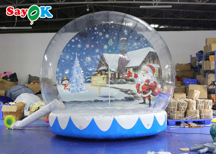 Outdoor Indoor Romantic Inflatable Snow Globe Christmas Decoration