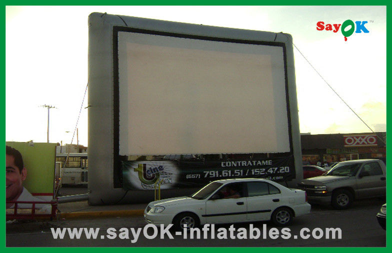 Outdoor Inflatable Movie Screen On The Road Inflatable Projection Screen