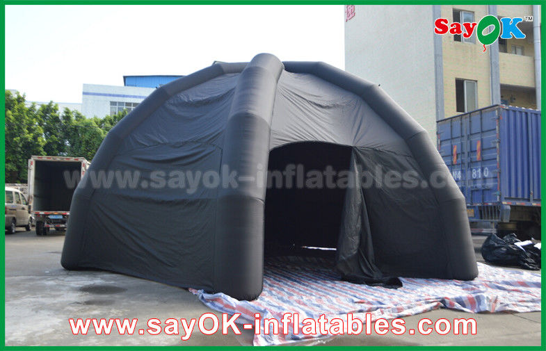 Inflatable Wedding Tent Black PVC Inflatable Air Tent / Advertising Dome Spider Tent With Blower