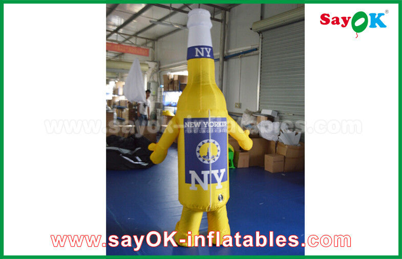 Blow Up Cartoon Characters Custom Yellow / Blue Portable Inflatable Cartoon Characters For Commercial Advertising