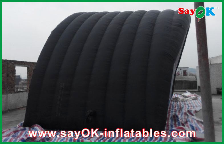 Black Waterproof Inflatable Family Tent With Oxford Cloth And PVC Coating For Ourdoor Inflatable Work Tent