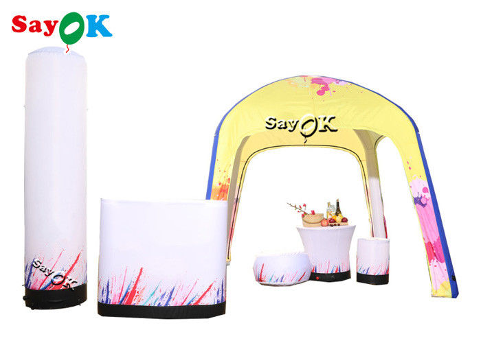 Custom Inflatable Tent Yellow Inflatable Air Tent Pop Up Gazebo Canopy Tent