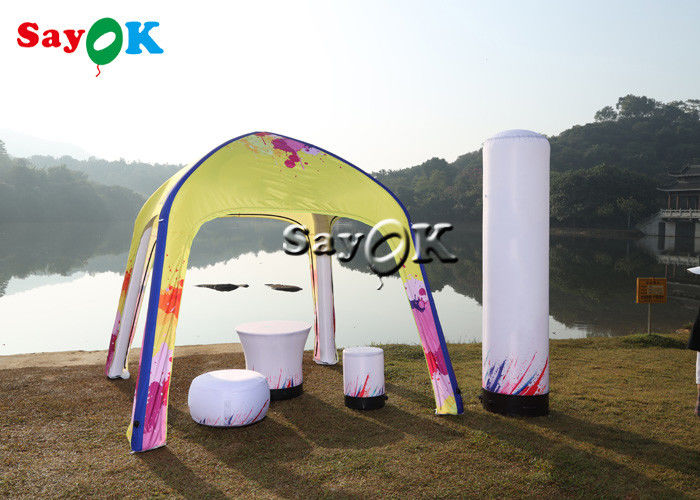 Custom Inflatable Tent Yellow Inflatable Air Tent Pop Up Gazebo Canopy Tent