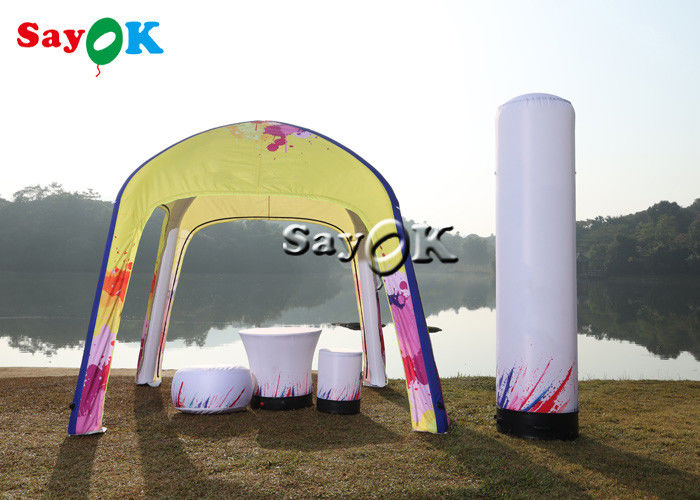 Custom Inflatable Tent Yellow Inflatable Air Tent Pop Up Gazebo Canopy Tent