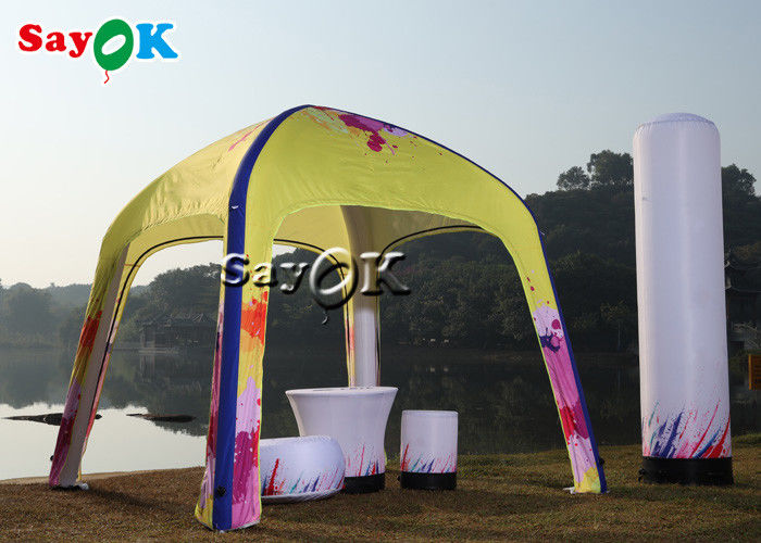 Custom Inflatable Tent Yellow Inflatable Air Tent Pop Up Gazebo Canopy Tent