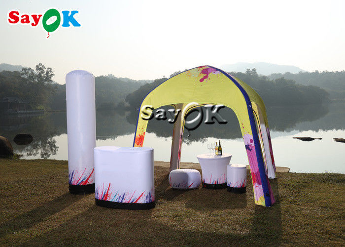 Custom Inflatable Tent Yellow Inflatable Air Tent Pop Up Gazebo Canopy Tent