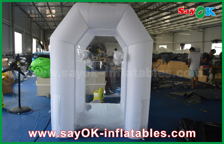 Mini Portable Led Lighting Money Inflatable Booth For Amusement 2 Years Warranty