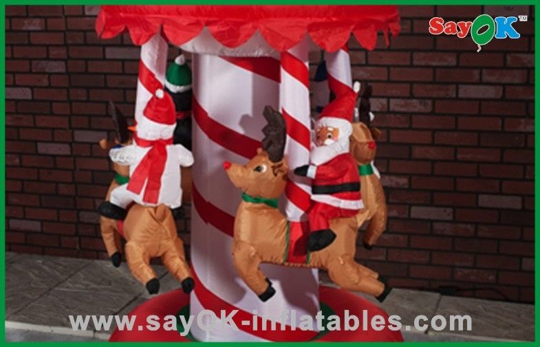 Funny Christmas Carousel Inflatable Holiday Decorations Air Blown Inflatables