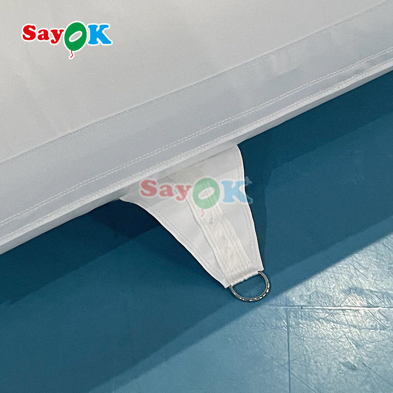 Customized Fashionable Mini White Splash Pad Water Park Inflatable Obstacle Course Playground Castle Slide Combo