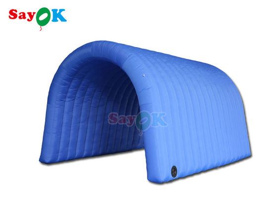 부풀게할 수 있는 잔디 텐트 5x5x3mH는 전시회를 위한 부풀게할 수 있는 터널 텐트 옥스퍼드 직물을 청색화합니다