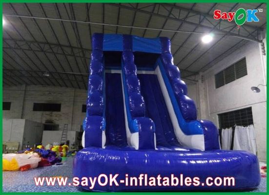 0.55mm PVC 부풀이 수면 슬라이드 L6 X W3 X H5m 방수 3층 부풀이 수면 슬라이드