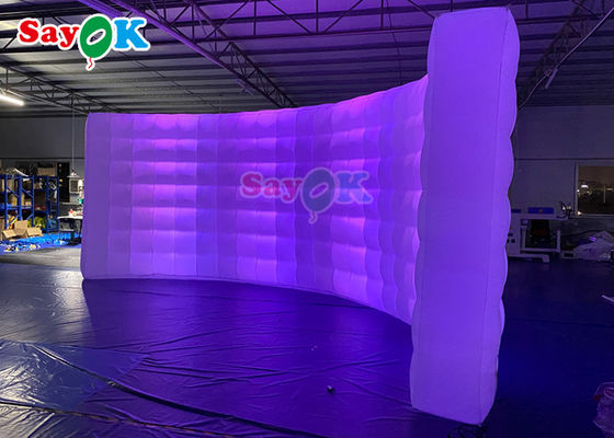 커브 벽 다채로운 붓기 배경 벽 LED 스트립 사진 부스 벽 판매